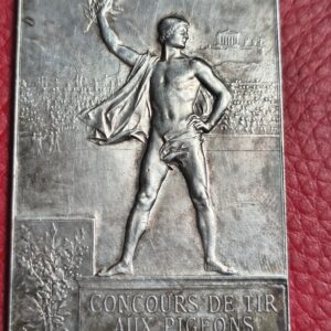 Silver medal Paris 1900. CONCOURS DE TIR AUX PIGEONS …price on request